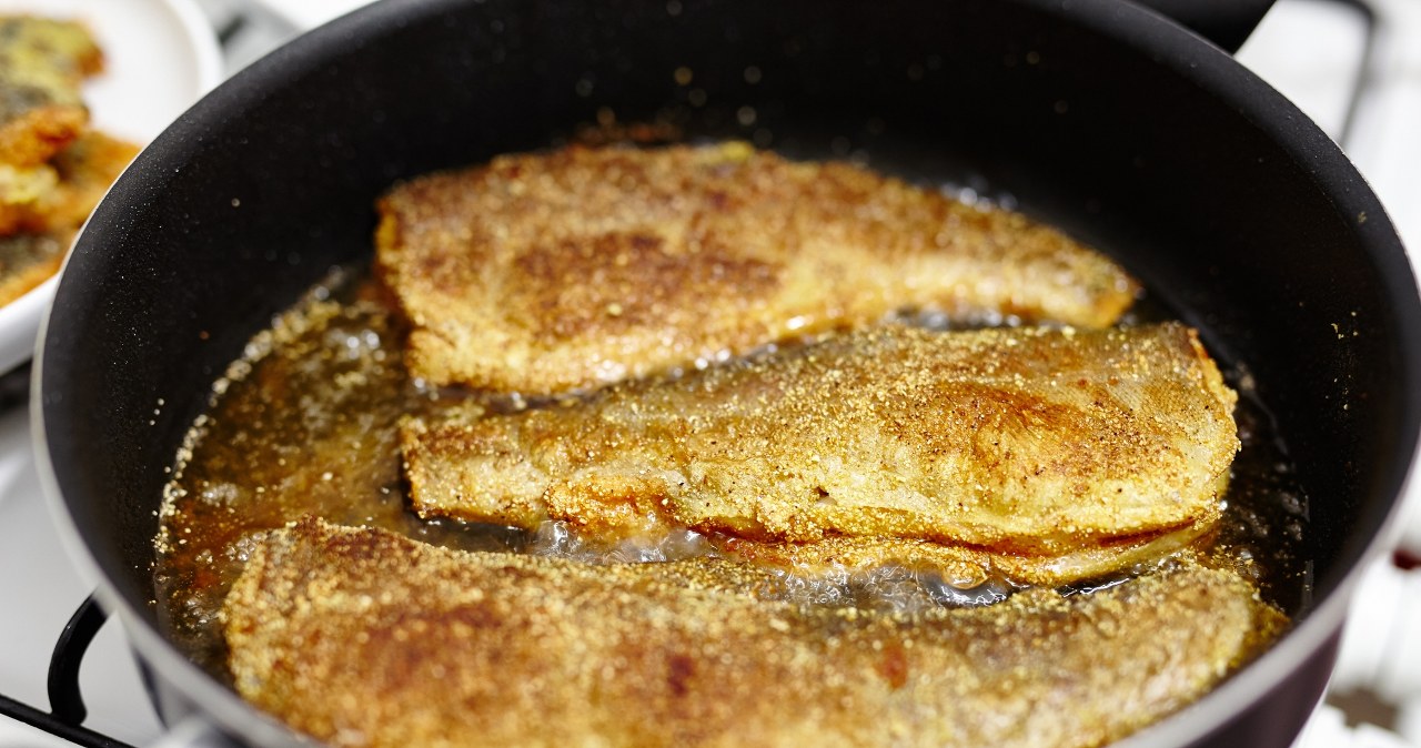 The best fat for frying fish. It does not soak into the breading, and the meat is tender and juicy