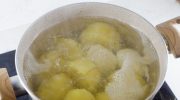 Add a teaspoon to the boiling potatoes. They taste delicious and do not burden the intestines