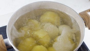 Add a teaspoon to the boiling potatoes. They taste delicious and do not burden the intestines