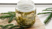 Don't throw away needles from under the Christmas tree. Put them in a jar, pour vinegar over them and wait