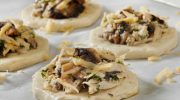 I fry the chicken, add mushrooms, and reach for puff pastry. This snack will be a hit on New Year's Eve