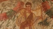 Fresco of Jesus “Good Shepherd”, young and clean-shaven, found in Türkiye