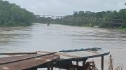 After sudden flooding, Iaco river shows signs of low tide in Sena Madureira