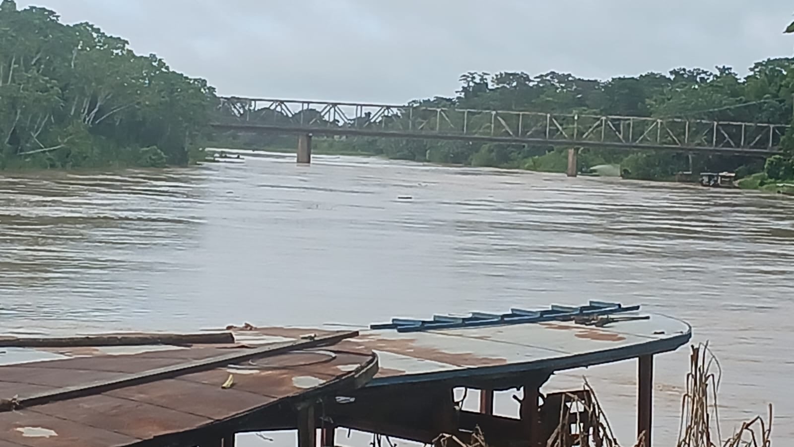 After sudden flooding, Iaco river shows signs of low tide in Sena Madureira