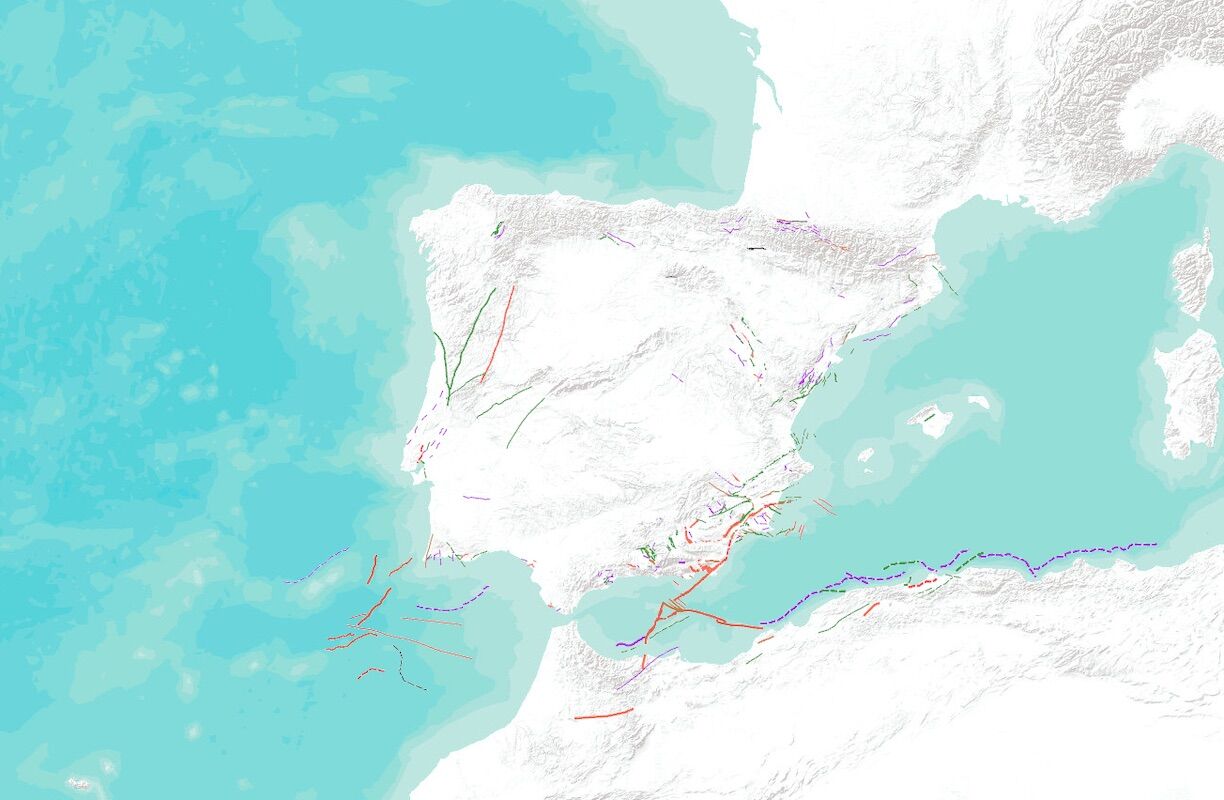 The Iberian Peninsula is rotating clockwise under Europe