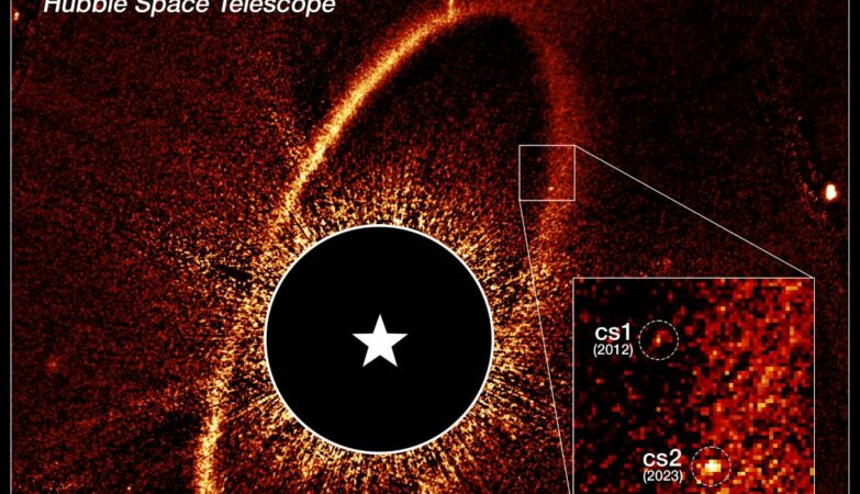 Hubble sees asteroid collisions on a nearby star for the first time