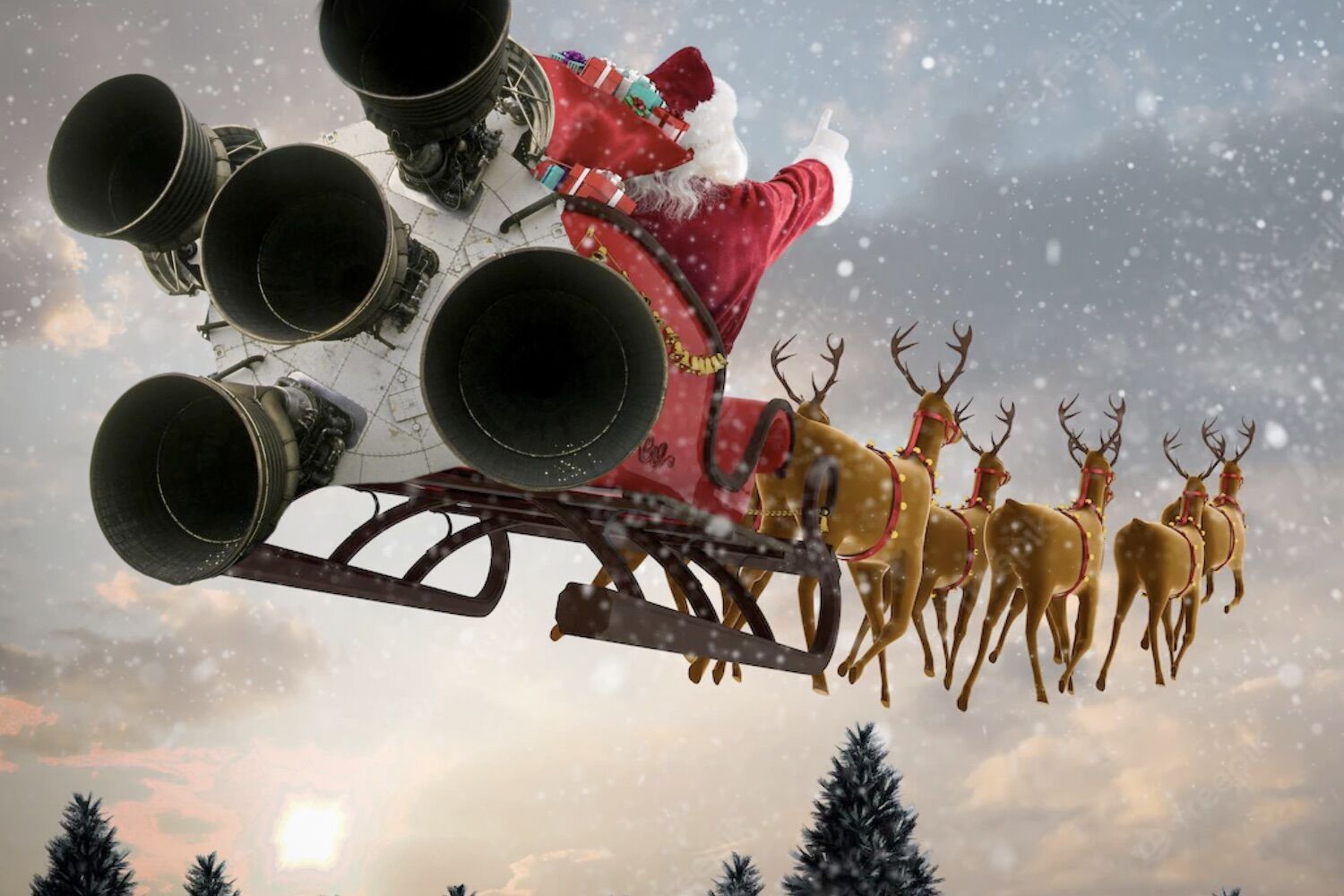 The Earth has two North Poles. What does Santa put on the GPS when he returns home?