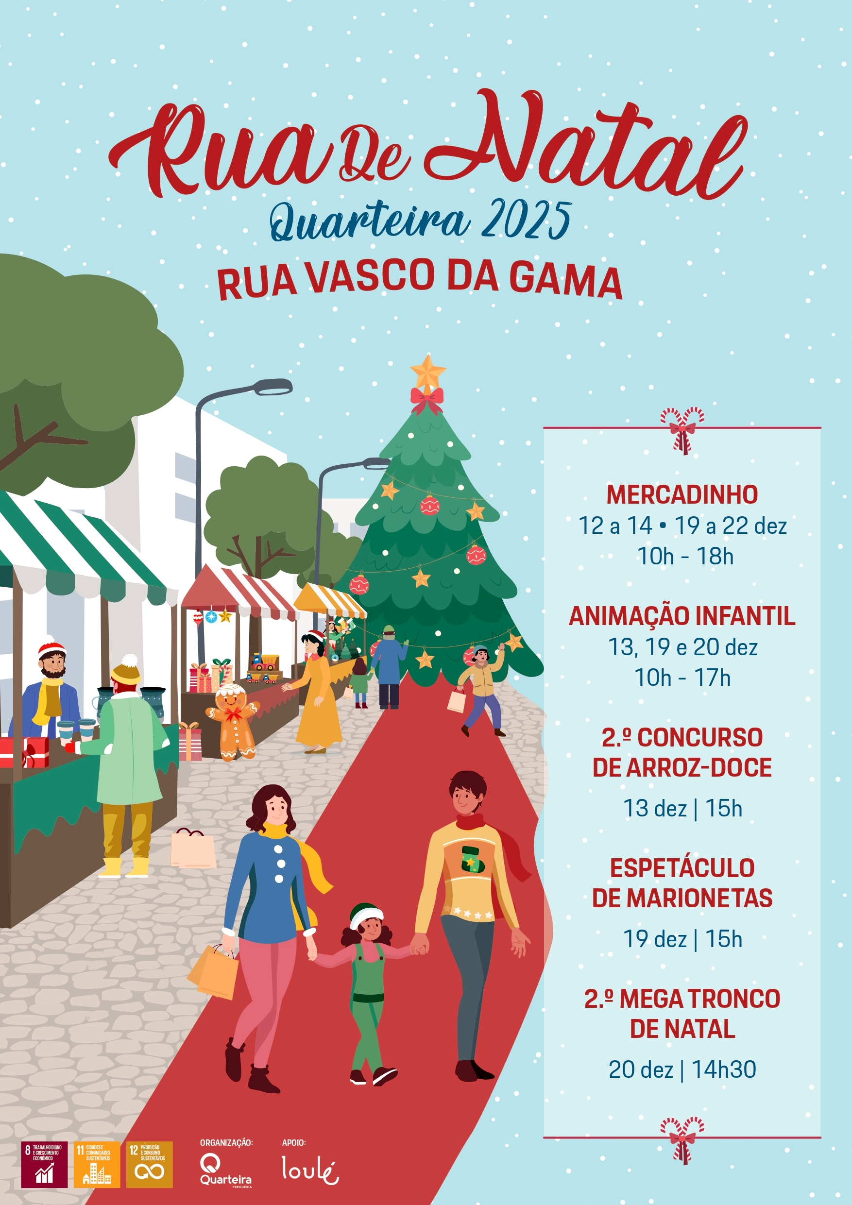Quarteira celebrates the Christmas season with a grocery store, entertainment and rice pudding competition