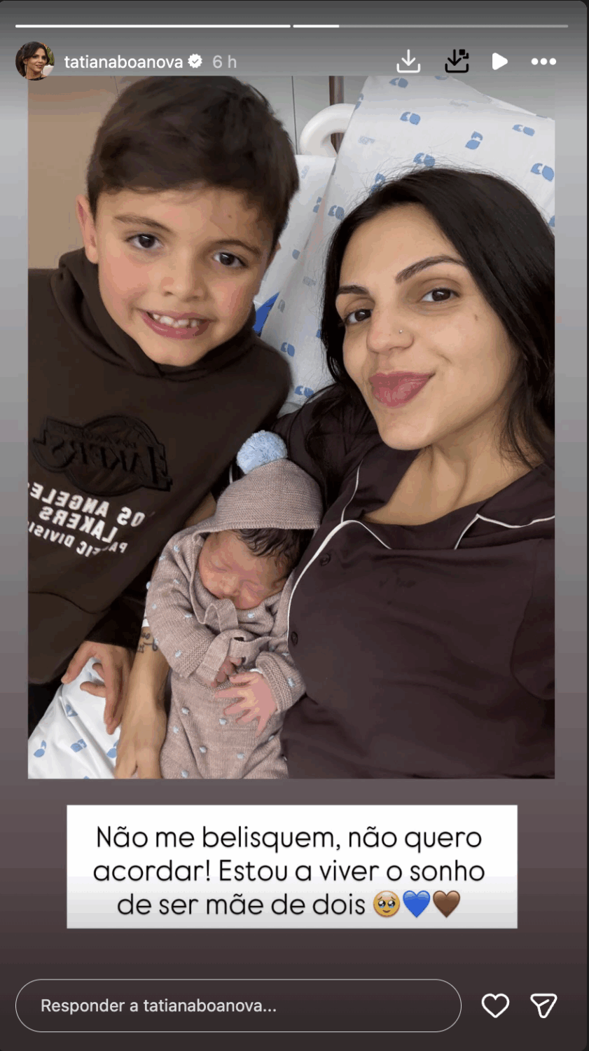 Mother for the second time, Tatiana Boa Nova shows herself with her two children: “Don’t pinch me…”