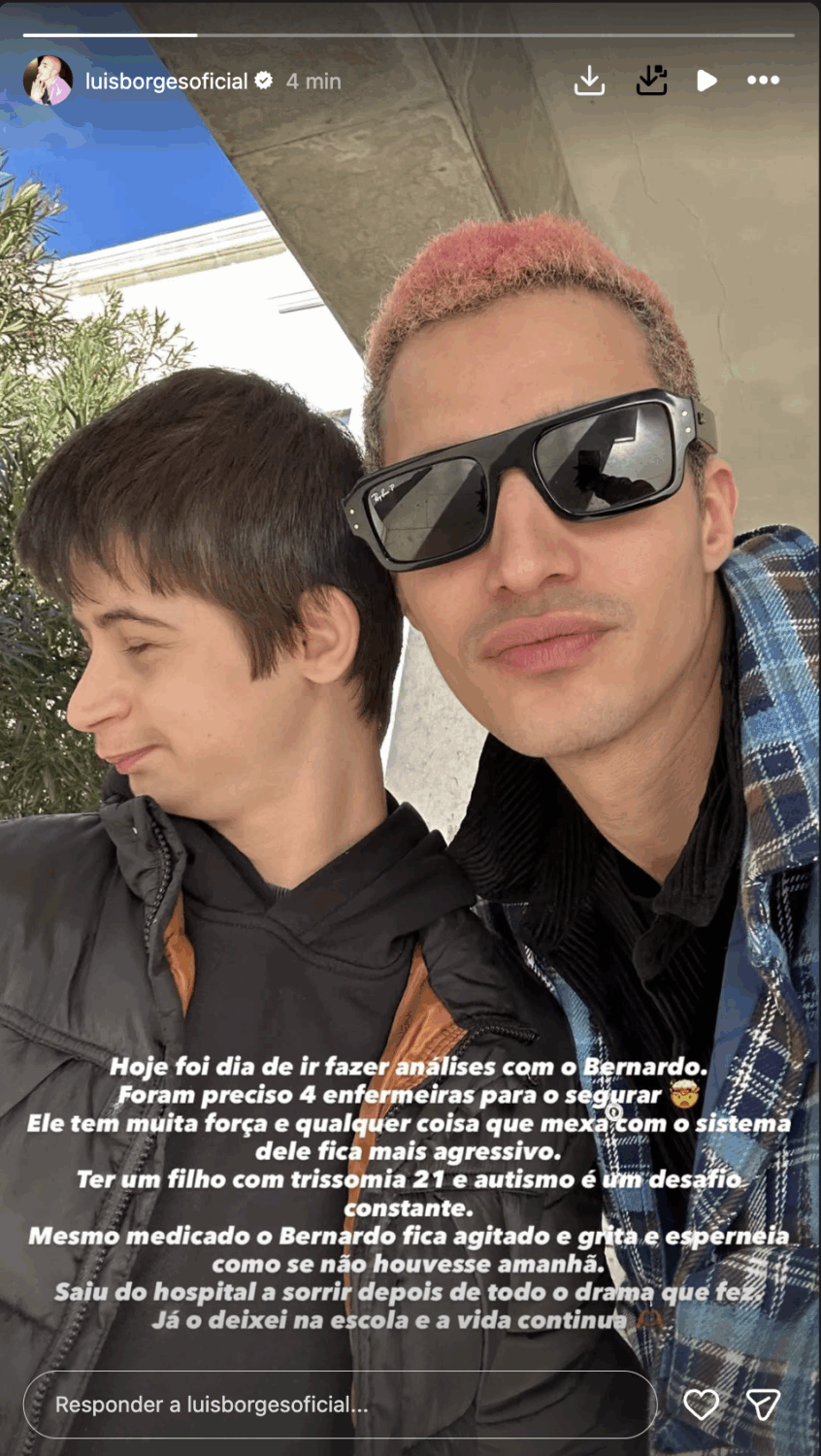 “Four nurses to hold him down.” Luís Borges reports 'challenging' moment with his son