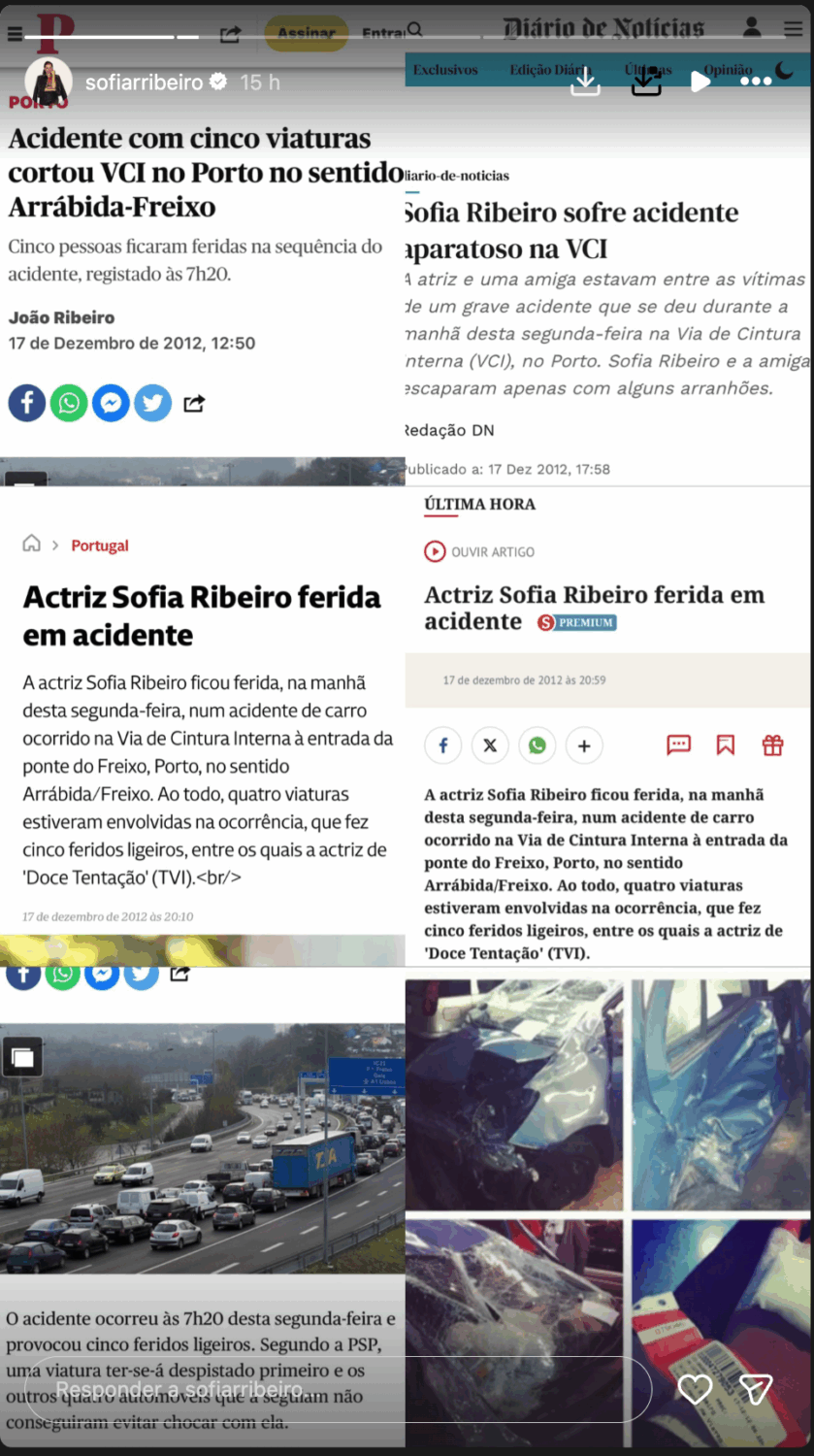 Sofia Ribeiro remembers the spectacular accident and is grateful: “It’s not spending any more chips…”