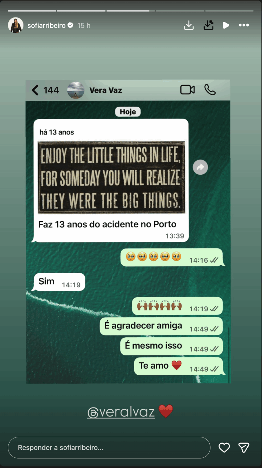 Sofia Ribeiro remembers the spectacular accident and is grateful: “It’s not spending any more chips…”