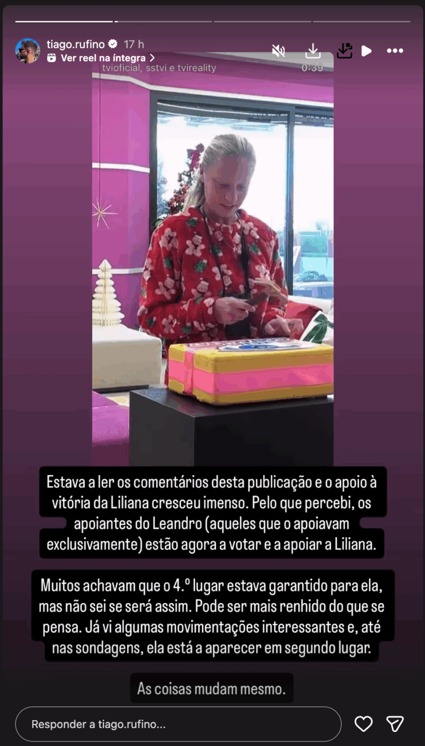 Tiago Rufino points out 'twist' in the Secret Story 9 final: “It could be closer than you think…”