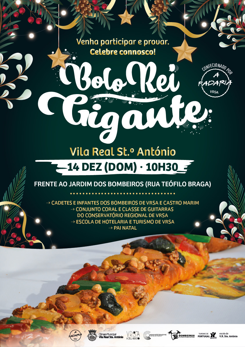 Eight pastry chefs dedicated three days to making the Bolo-Rei Gigante from Vila Real de Santo António