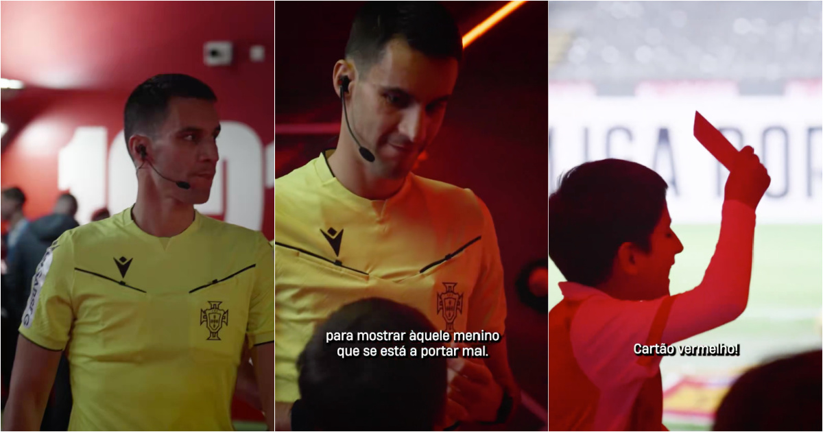 Sp. Braga-Santa Clara referee surprised by child in the tunnel: “Lend me the red card”