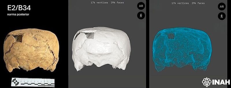 Cube-shaped human skull found in Mexico. It's a sign of camaraderie
