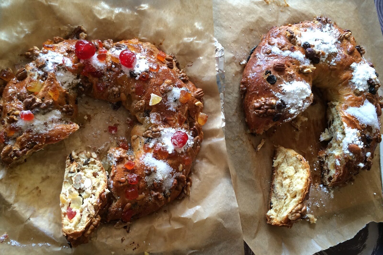 Bolo-rei e bolo-rainha. Crédito: DR