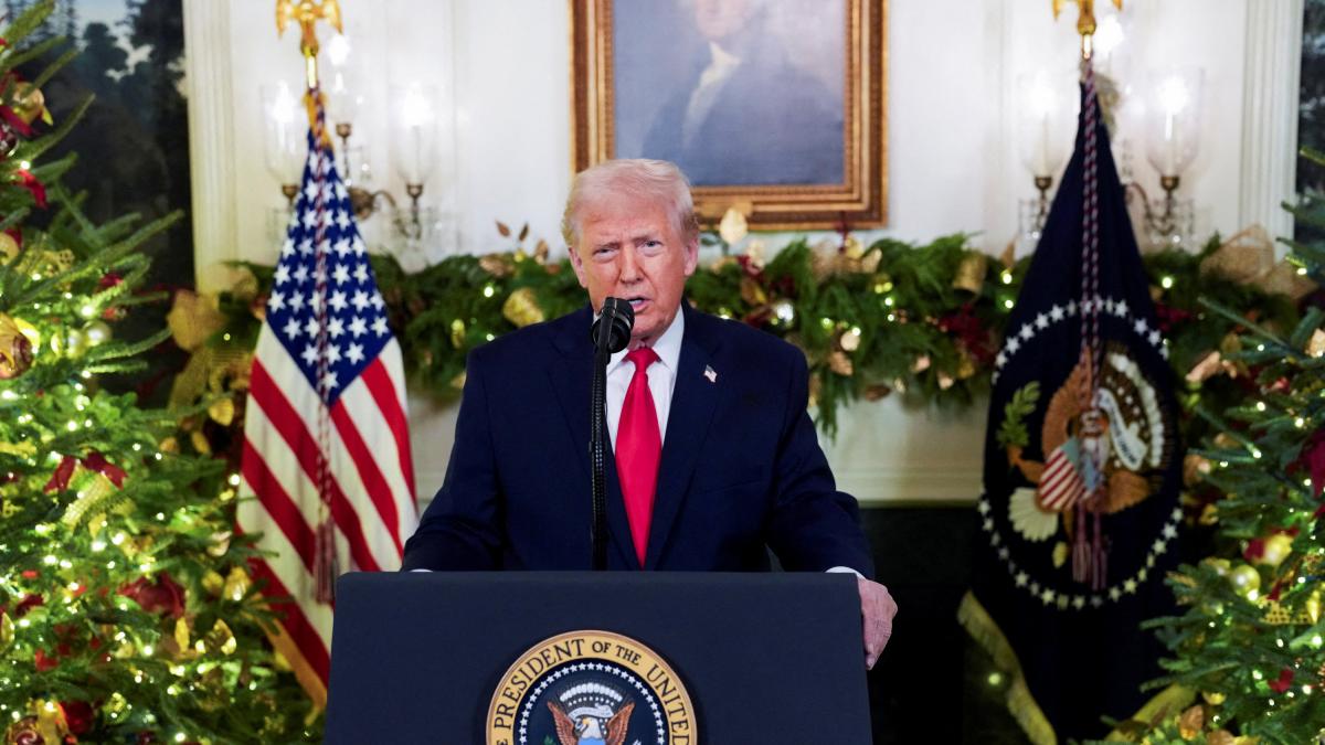 Exaggerations, Joe Biden as an obsession and no trace of Venezuela: this was Donald Trump's Christmas speech