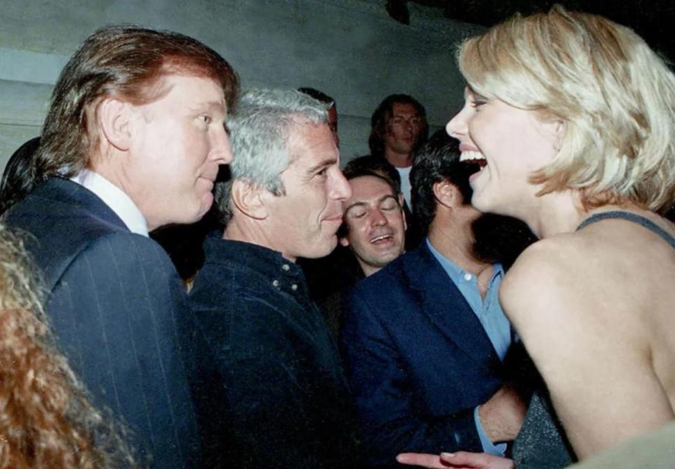 Epstein and Trump in one of the images published by Democrats