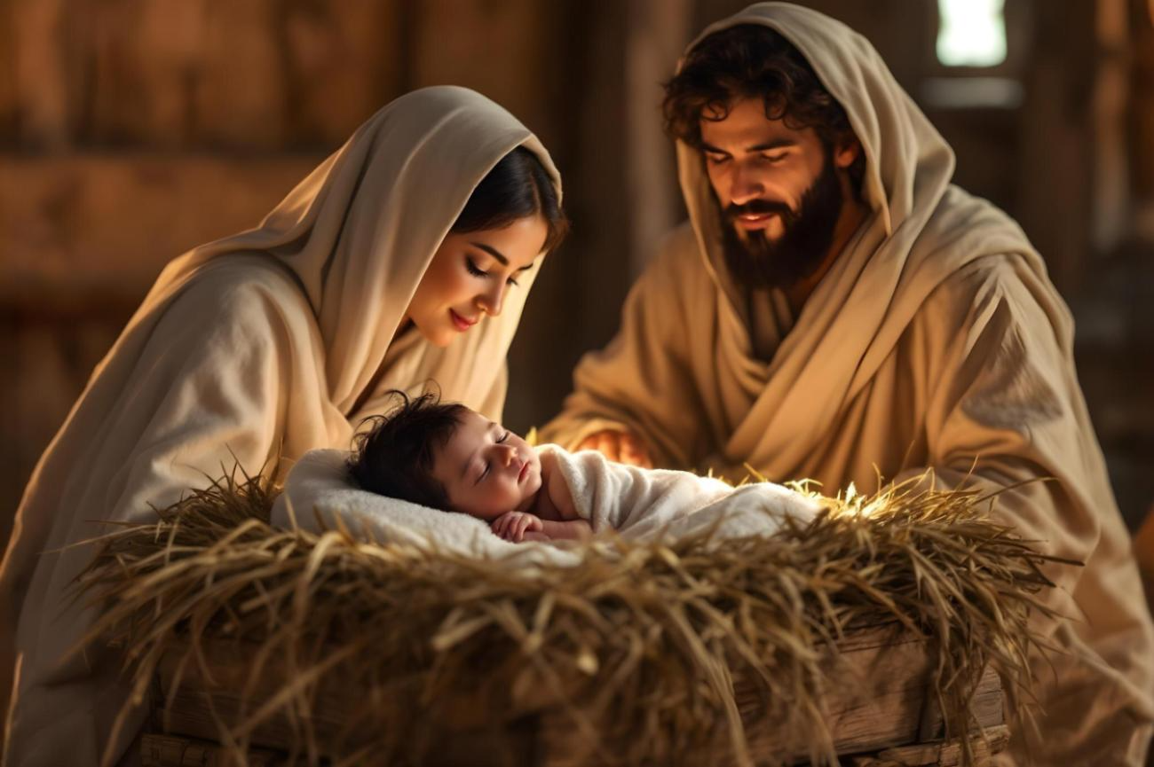Nacimento de Jesus. Crédito: Freepik AI