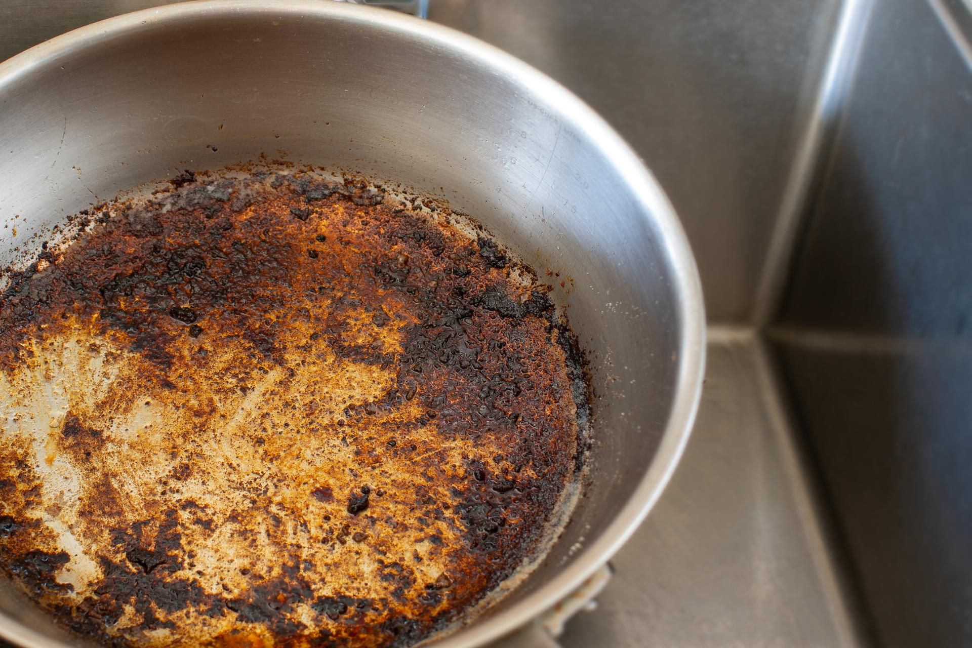 Kitchen Failures Mix 1 cup with water and boil in a burnt pot. The burn will go away on its own and the dish will be as good as new. A way to clean a burnt pot