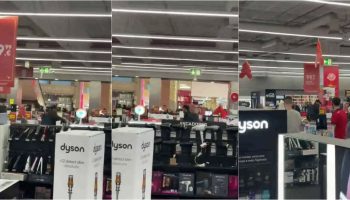 Man with hammer destroys televisions and computers at Worten do NorteShopping