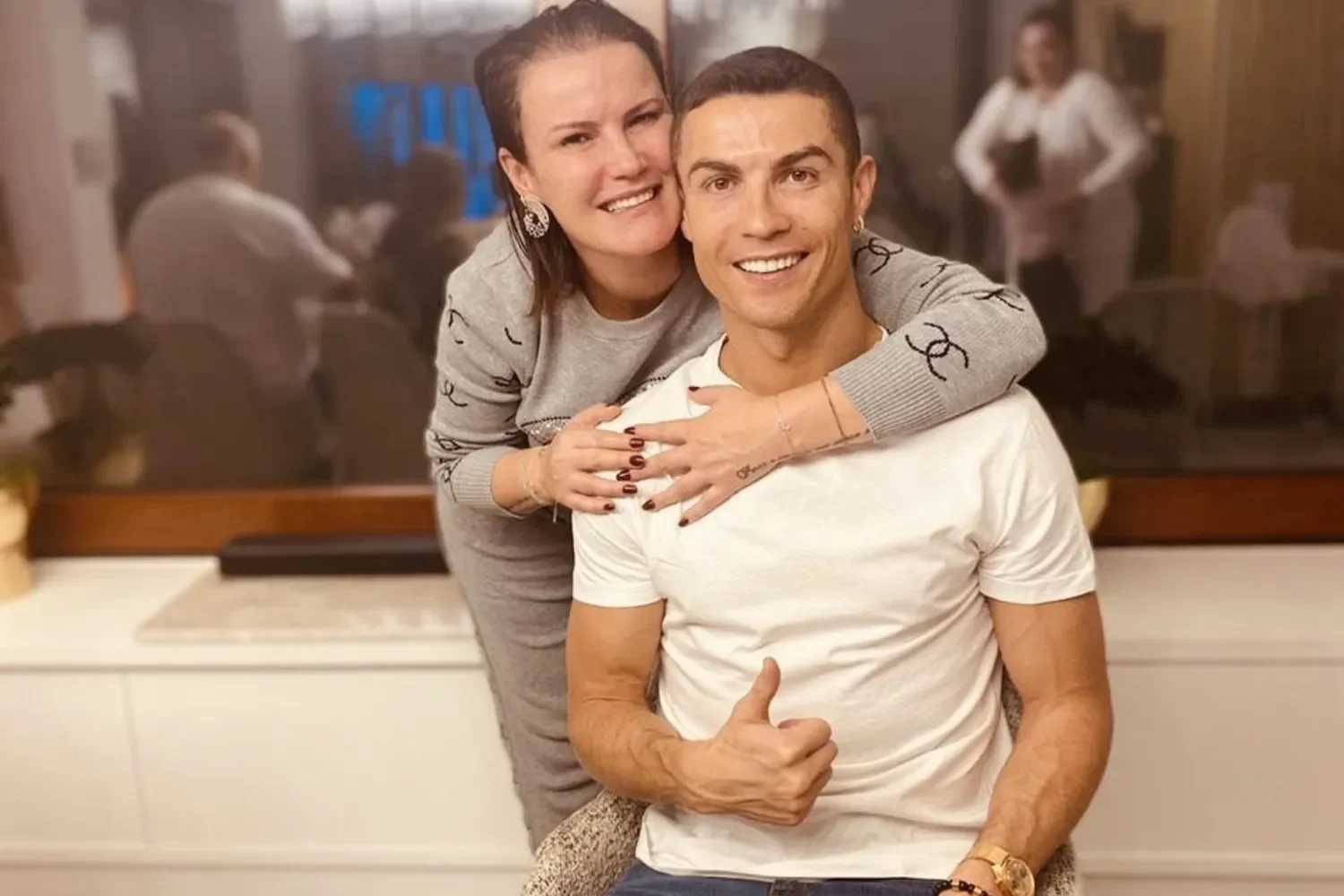 Elma Aveiro e Cristiano Ronaldo.