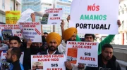 Manifestação de imigrantes. Crédito: Lusa