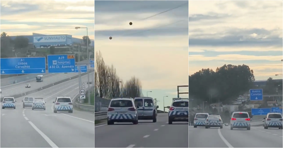 Cinematic chase on the A1 ends with stolen van cornered by PSP