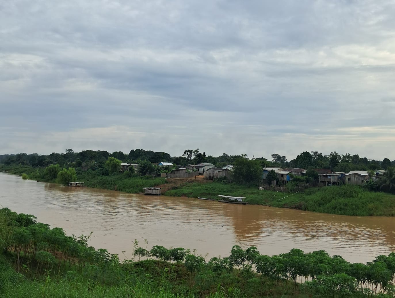Even with intense rain, the level of the Iaco River remains below the alert level