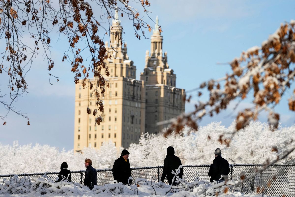 New York turned white: Magical images from Central Park