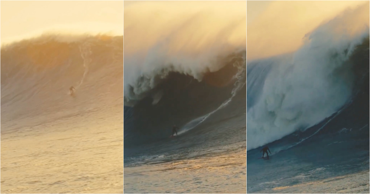 British surfer believes he broke a world record in the giant waves of Nazaré