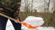 Spread this on the shovel. Clearing snow has never been so easy
