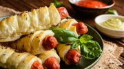 Sausages in puff pastry for parties and more. So simple that even a child can do it