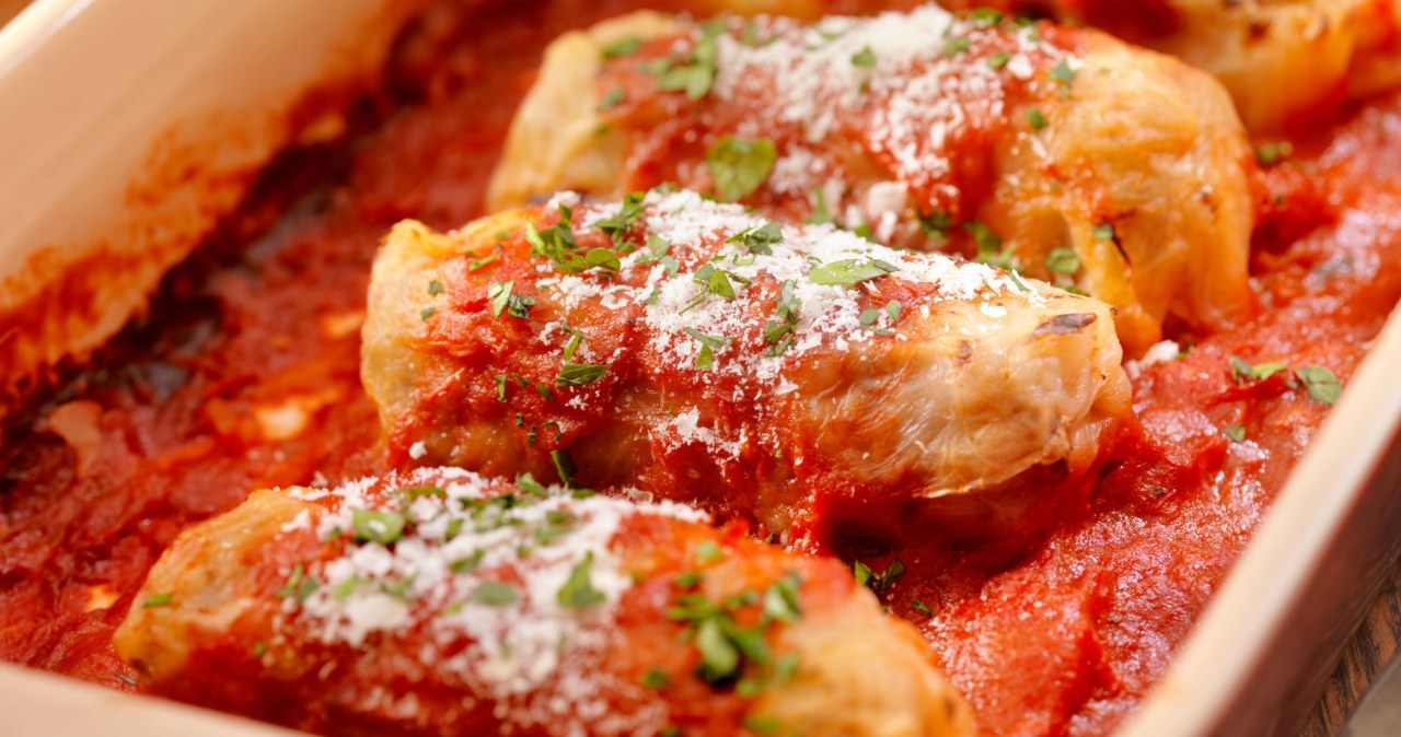 Delicious baked cabbage rolls. An idea for a family dinner