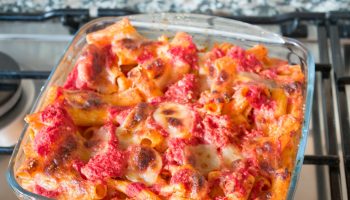 Pasta Bolognese style, but baked in the oven. This casserole will delight even your mother-in-law