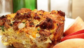 You can make a great casserole from stale bread. Prepare it for dinner today