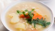 In pre-war Poland, it was added to the broth instead of chicken. The soup was eaten on frosty days