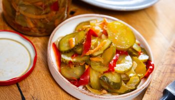 This is the best pickled cucumber salad. One ingredient does the job