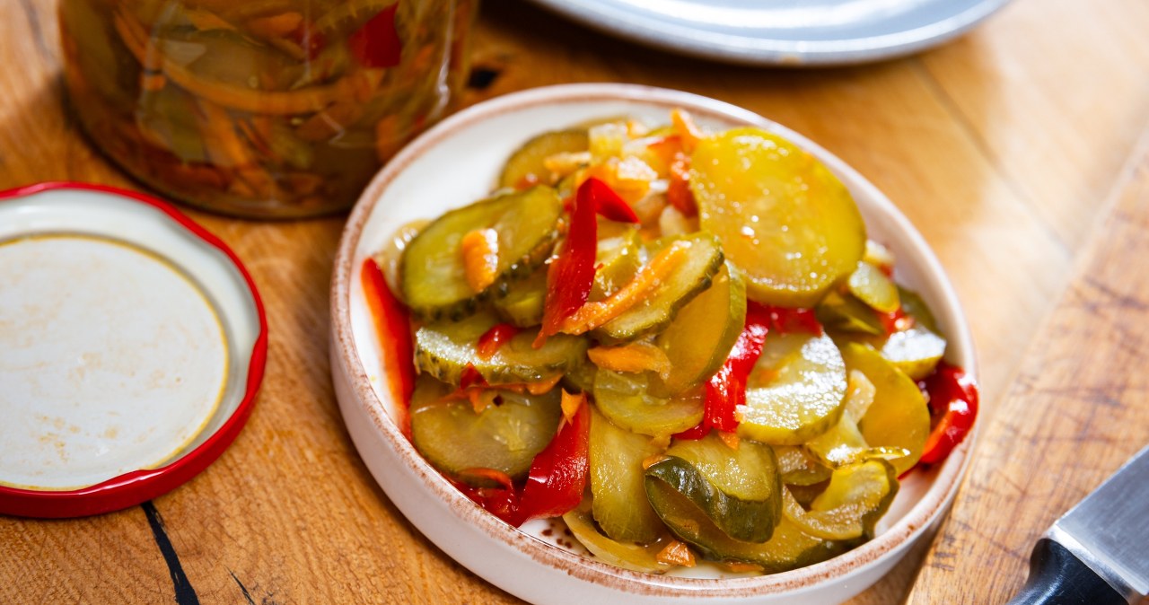 This is the best pickled cucumber salad. One ingredient does the job