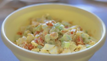 Breakfast salad full of protein and healthy fats. These are just a few ingredients