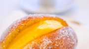 Portuguese donut filled to the brim with cream. It melts in your mouth like fluff