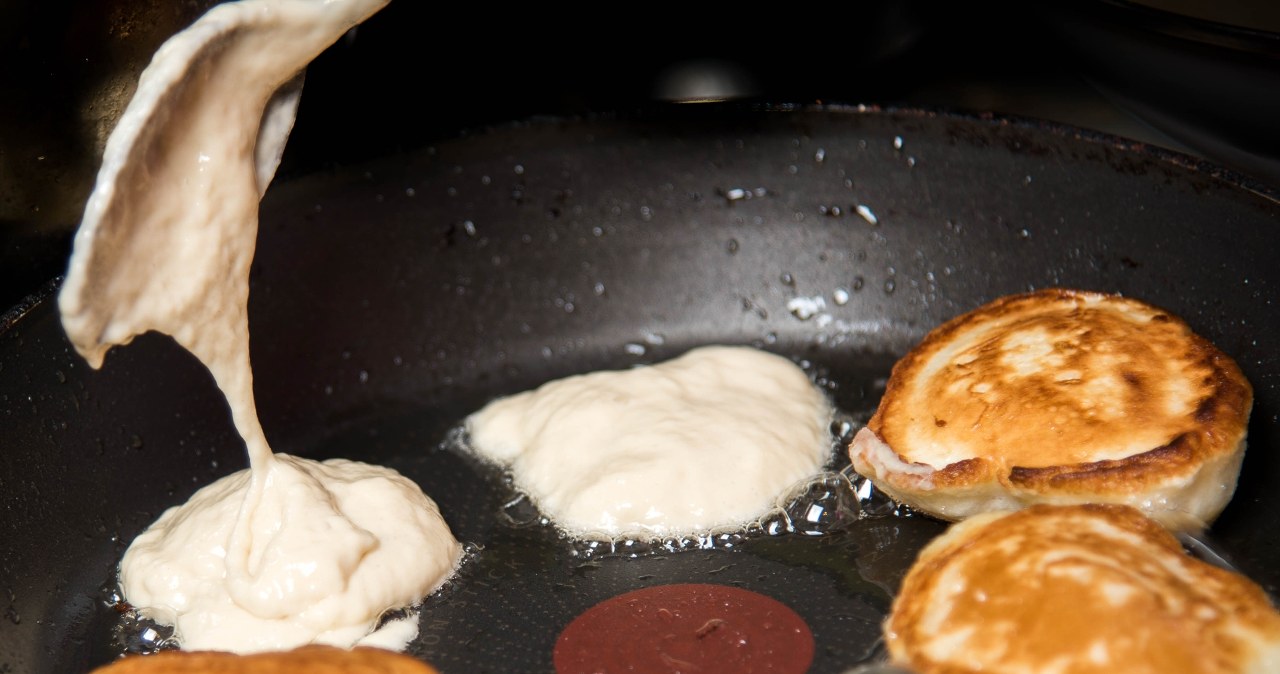 The pancakes will grow and stop drinking fat. Just add it to the oil