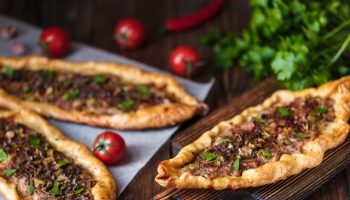 Turkish pizza is heaven in your mouth. It tastes best with meat stuffing