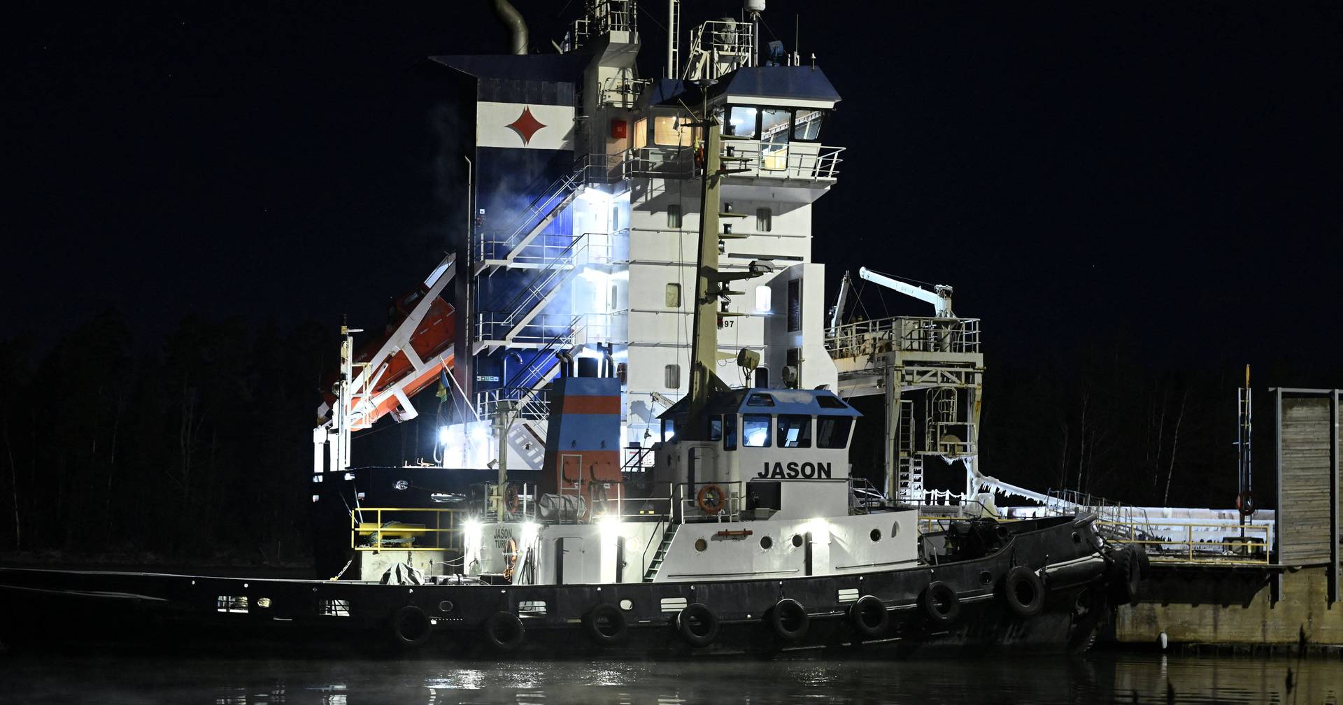 Ship suspected of breaking submarine cable in the Baltic came from Russia and was heading to Israel, says Finland