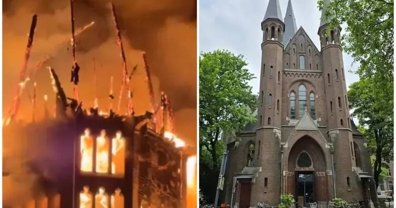 Fire destroys historic church in Amsterdam
