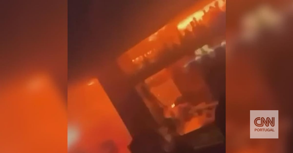 It started with pyrotechnic candles in champagne bottles and ended like this: images of the tragedy in the Swiss Alps