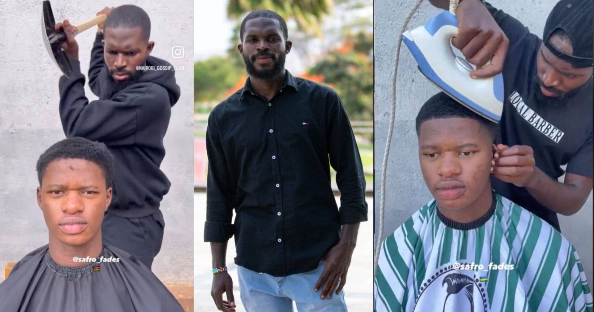 A haircut with shovels and machetes? In Kenya there are those who do it (and successfully)