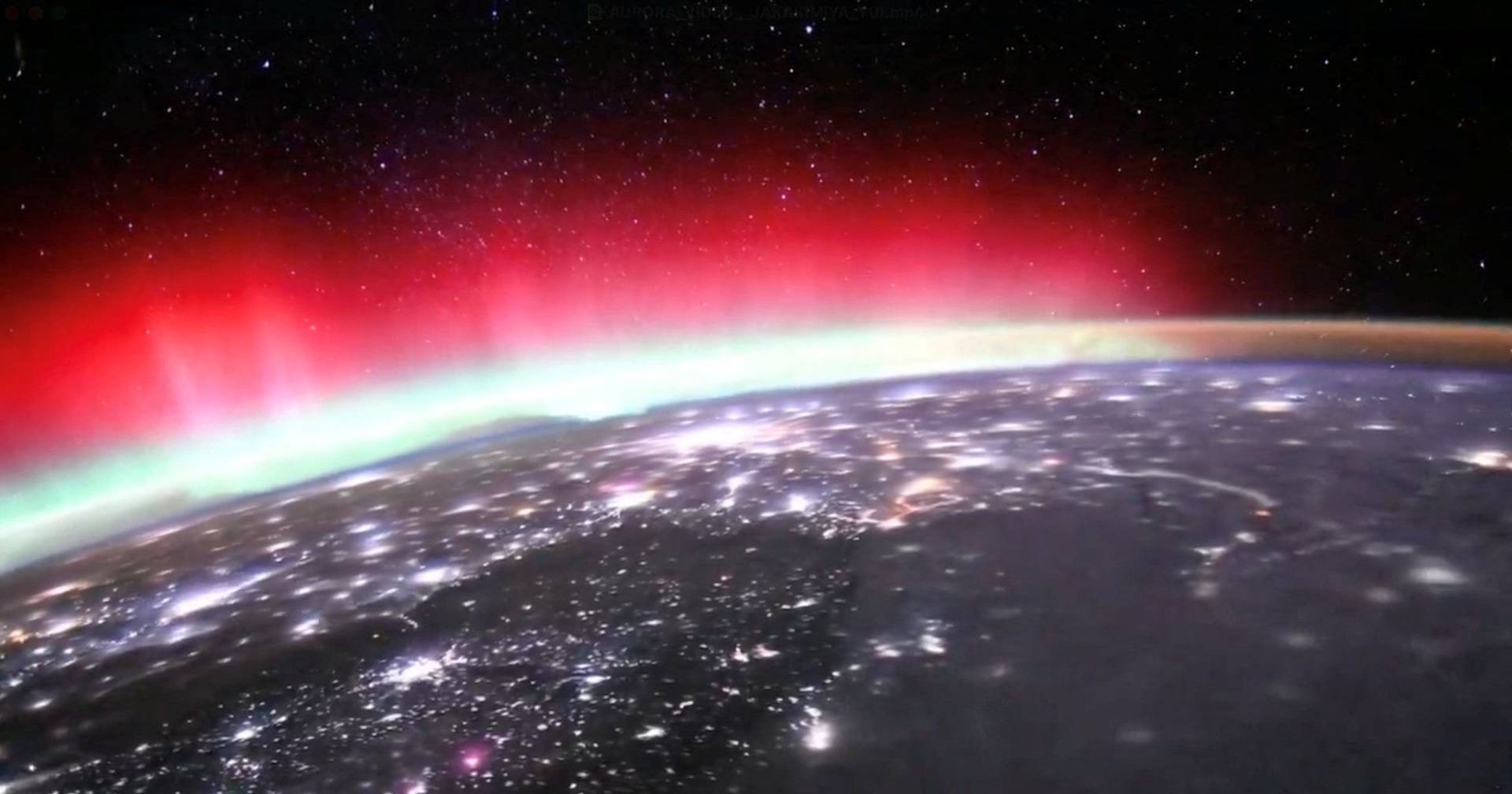 Japanese astronaut captures northern lights from the International Space Station