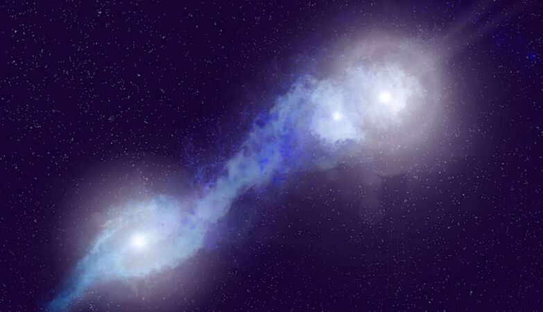 For the first time, three supermassive black holes seen merging into one
